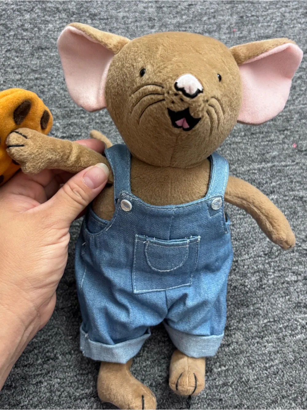 Kohls cares If you give a mouse a cookie plush stuffed animal denim overalls